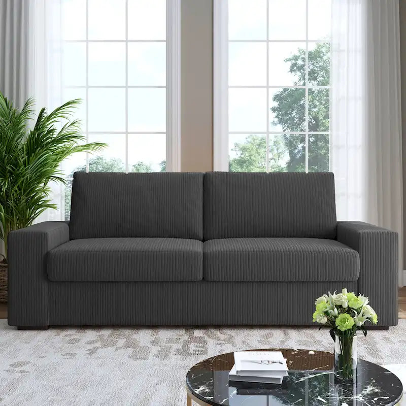 Klassisches Kord-Sofa 2-Sitzer Polstersofa