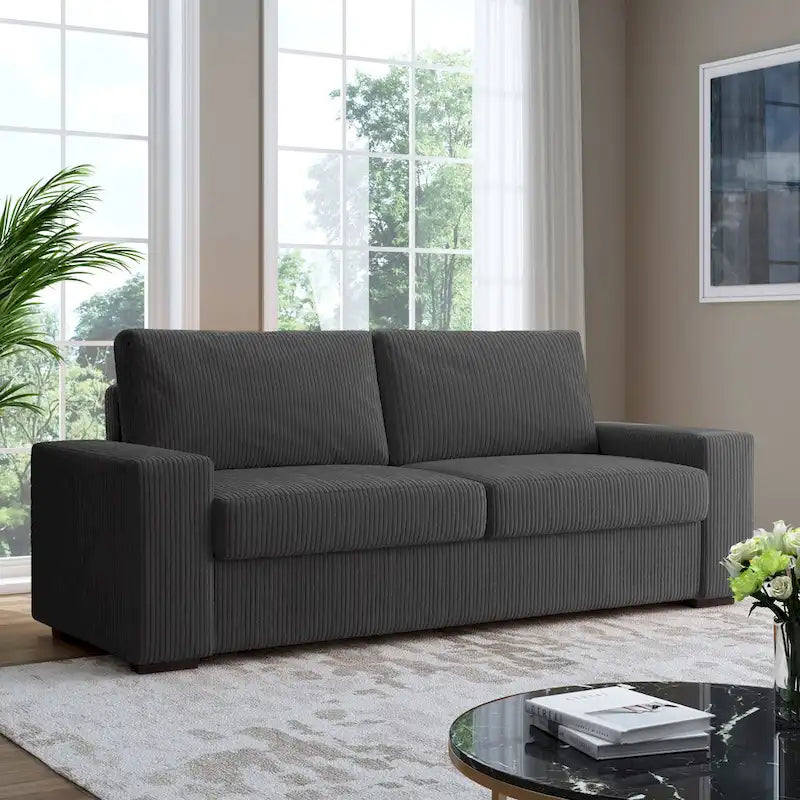 Klassisches Kord-Sofa 2-Sitzer Polstersofa