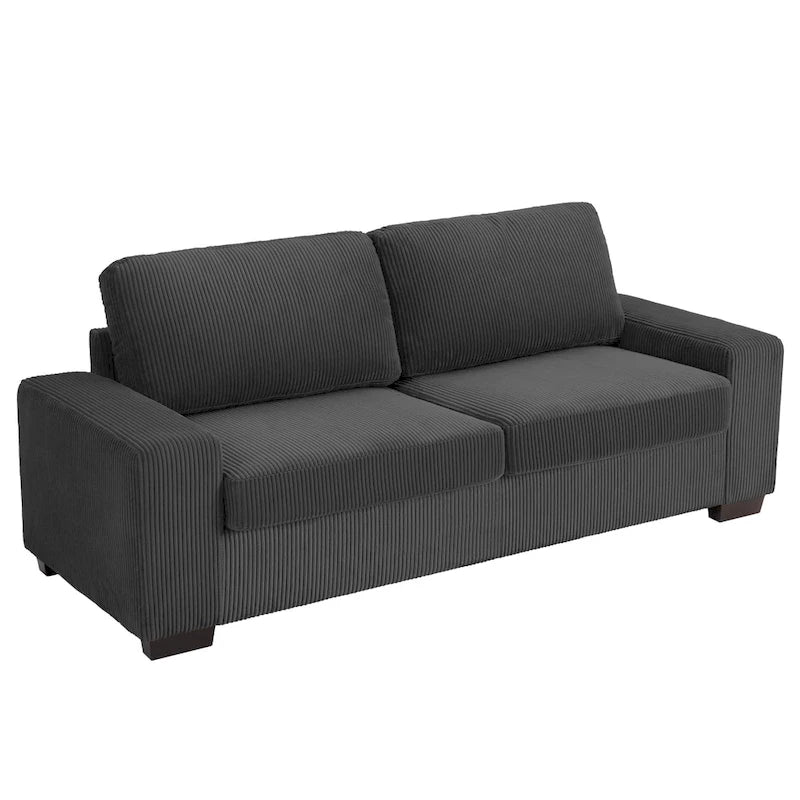 Klassisches Kord-Sofa 2-Sitzer Polstersofa