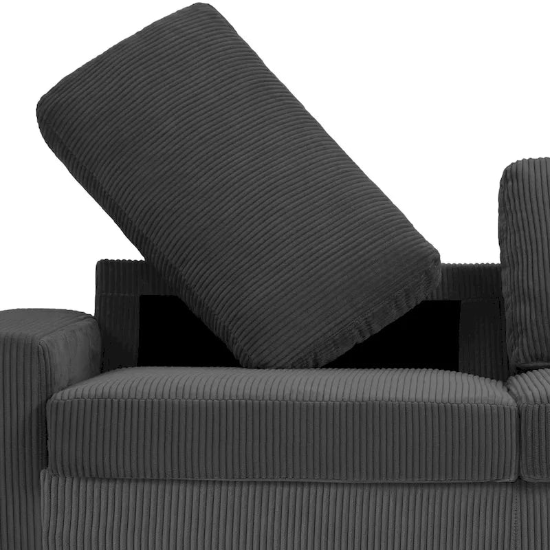 Klassisches Kord-Sofa 2-Sitzer Polstersofa