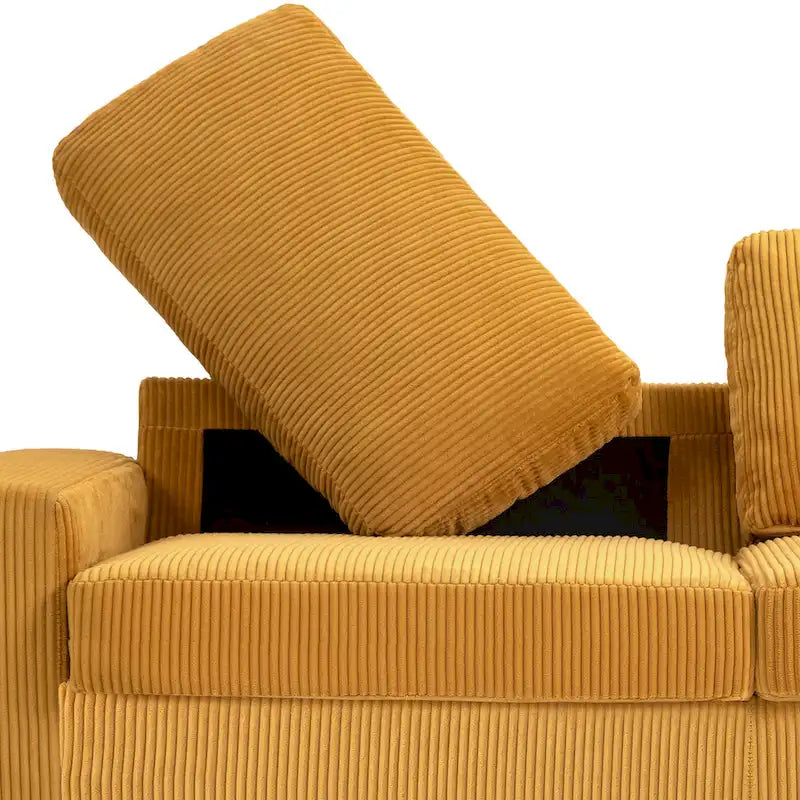 Klassisches Kord-Sofa 2-Sitzer Polstersofa
