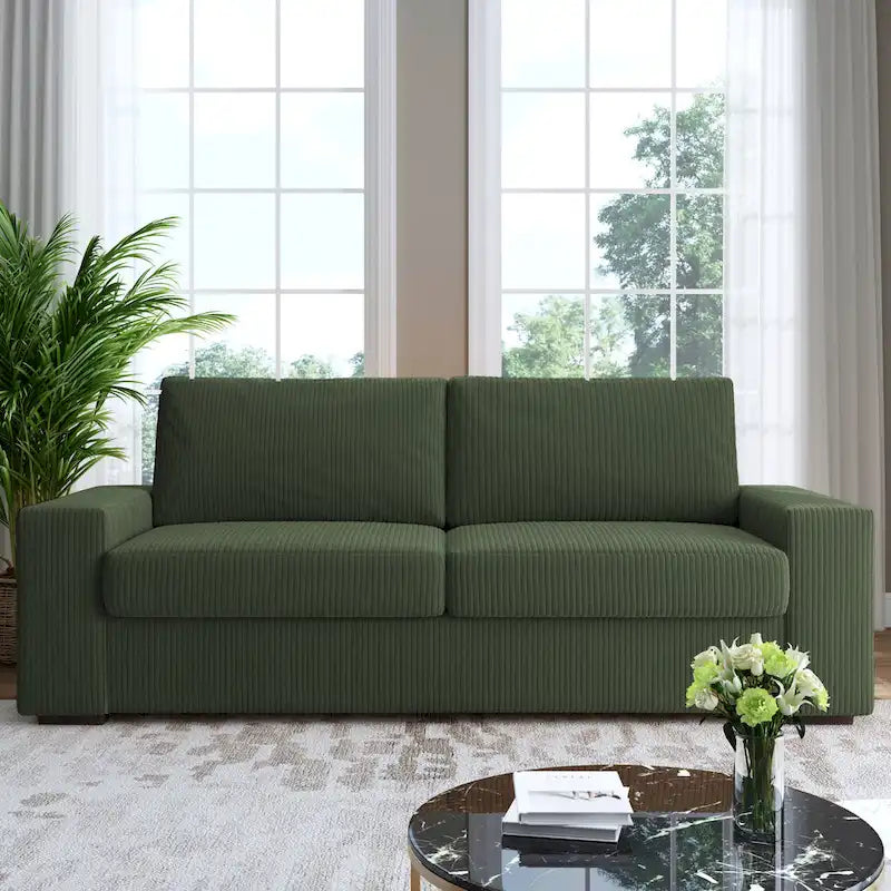 Klassisches Kord-Sofa 2-Sitzer Polstersofa