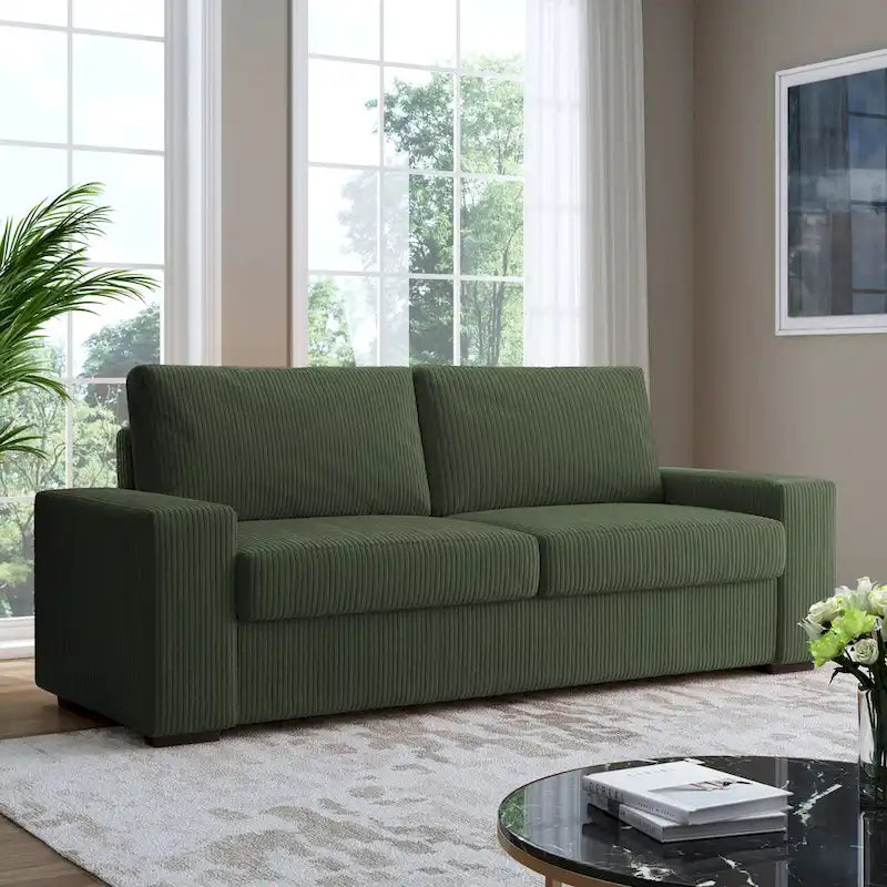 Klassisches Kord-Sofa 2-Sitzer Polstersofa