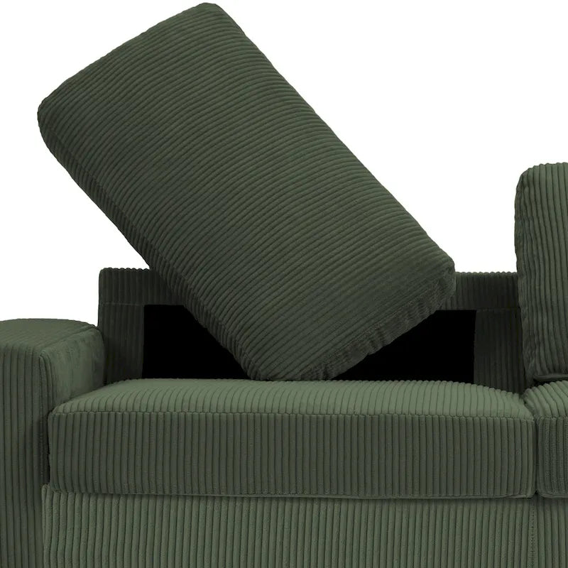 Klassisches Kord-Sofa 2-Sitzer Polstersofa