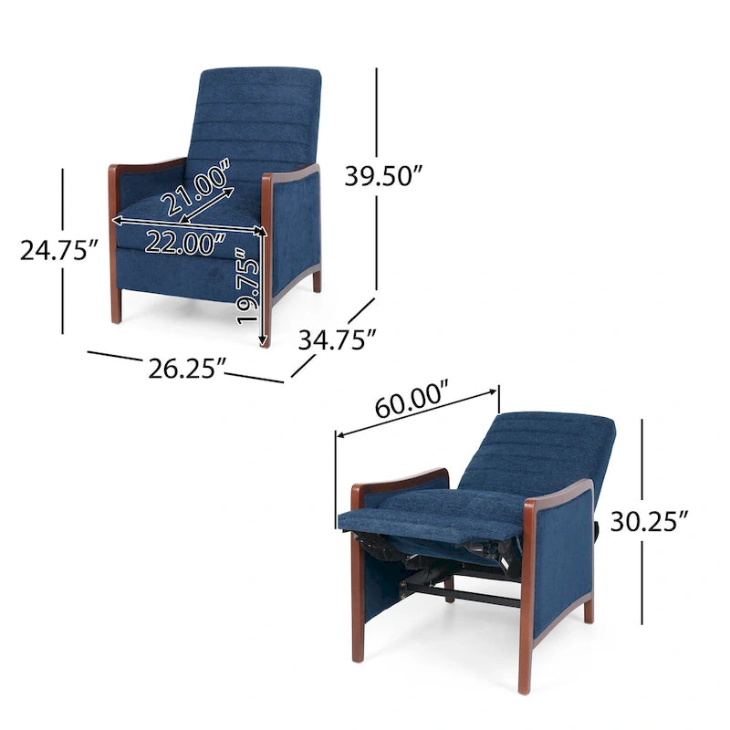 Mid-Century Modern Kanalstich-Liegesessel-Set (2er-Pack)