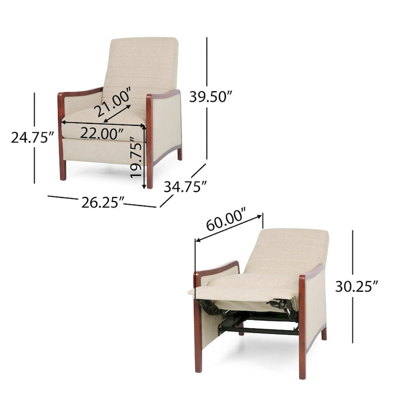 Mid-Century Modern Kanalstich-Liegesessel-Set (2er-Pack)