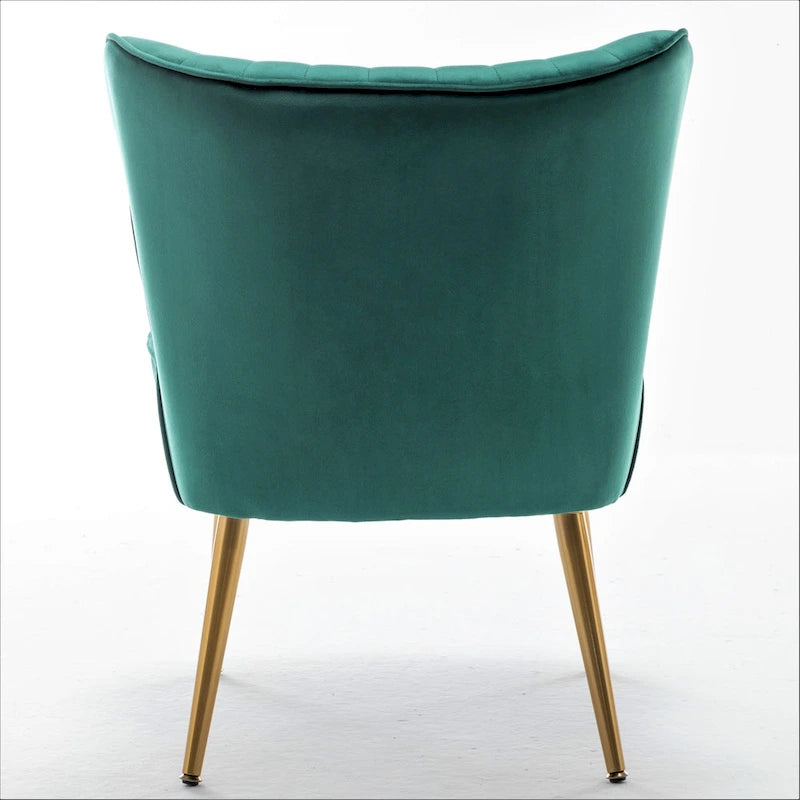 23.2" breiter Armlehnloser Akzentstuhl im Mid-Century Modern Stil - Samt