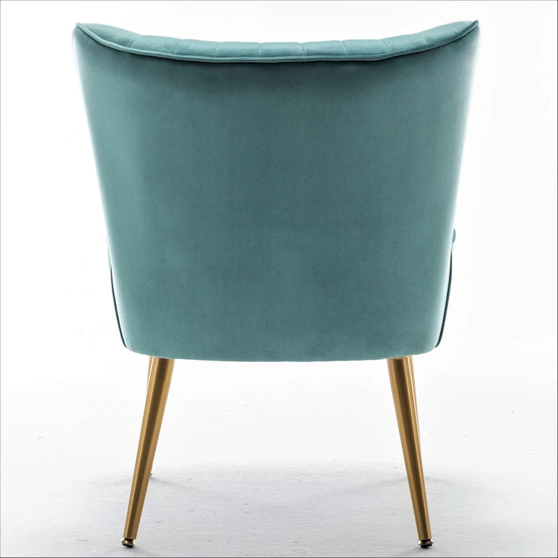 23.2" breiter Armlehnloser Akzentstuhl im Mid-Century Modern Stil - Samt
