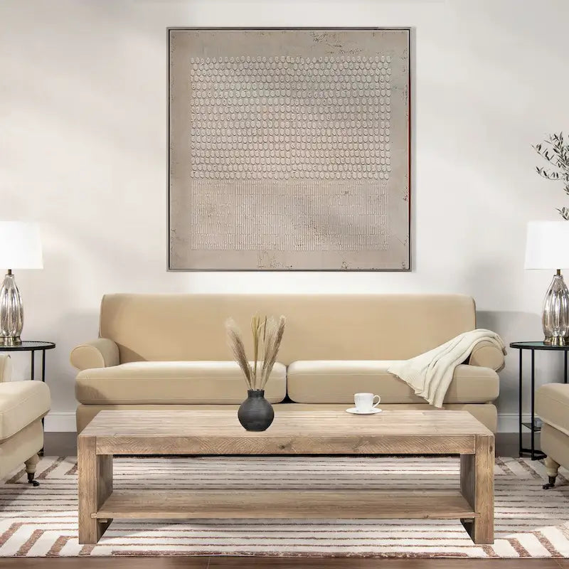 88" Zweisitziges Sofa mit Rollen und fester Rückenlehne