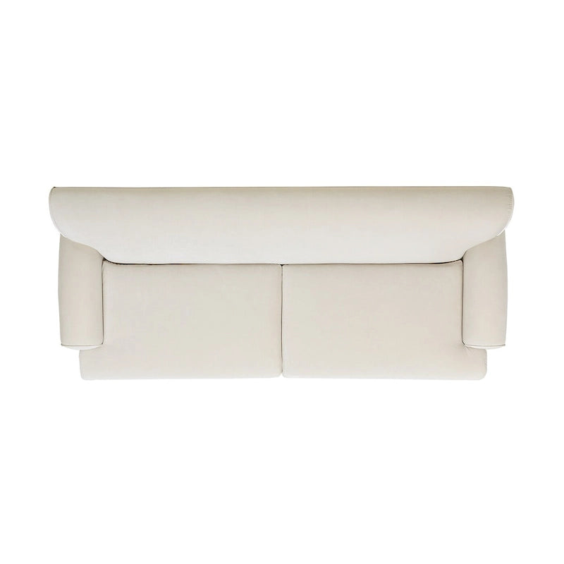 88" Zweisitziges Sofa mit Rollen und fester Rückenlehne