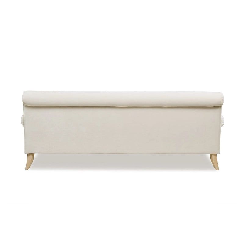 88" Zweisitziges Sofa mit Rollen und fester Rückenlehne
