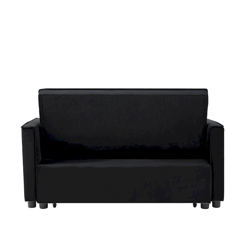 Samtiges umwandelbares Loveseat Schlafsofa mit 2 Kissen