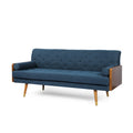 Mid-Century Modern Sofa aus getuftetem Stoff – Hellrosa oder Marineblau