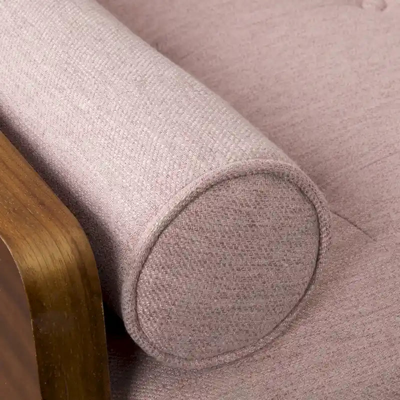 Mid-Century Modern Sofa aus getuftetem Stoff – Hellrosa oder Marineblau