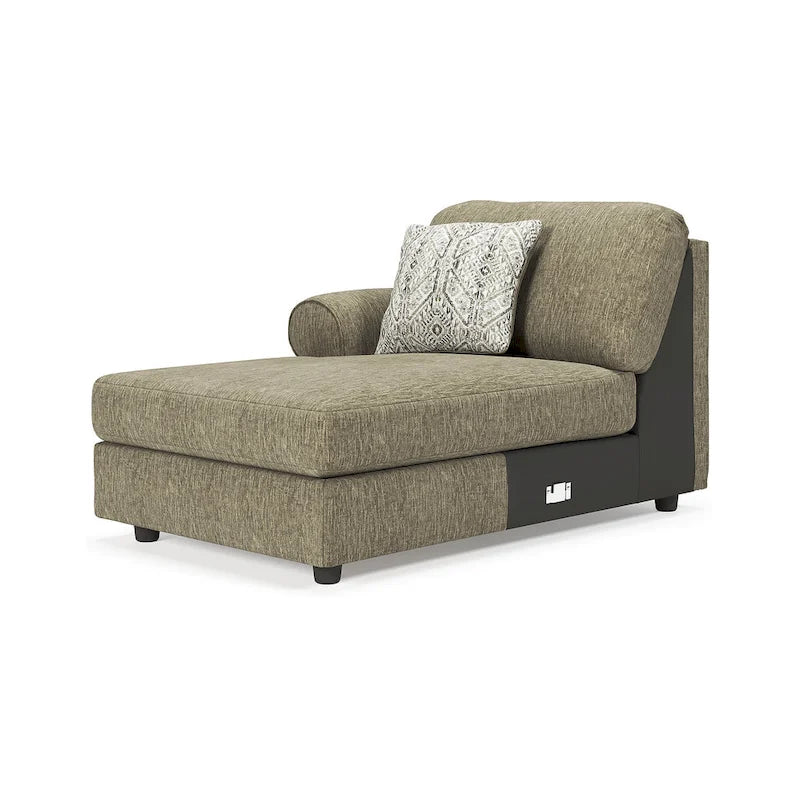 Braunes 3-teiliges Sektionalsofa mit Chaiselongue – 363 cm B x 241 cm T x 89 cm H