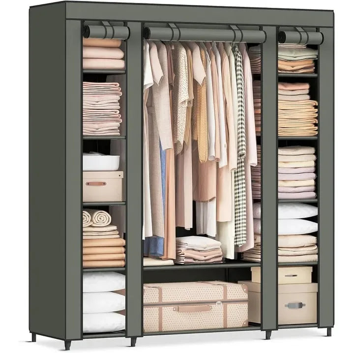 Tragbarer Kleiderschrank für Schlafzimmer - 30T x 117B x 162H cm