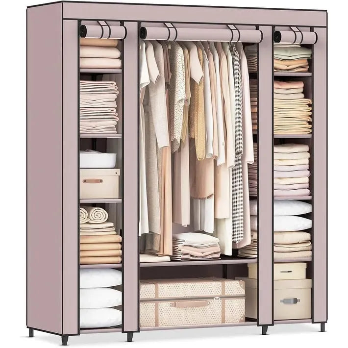 Tragbarer Kleiderschrank für Schlafzimmer - 30T x 117B x 162H cm