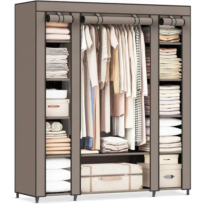 Tragbarer Kleiderschrank für Schlafzimmer - 30T x 117B x 162H cm