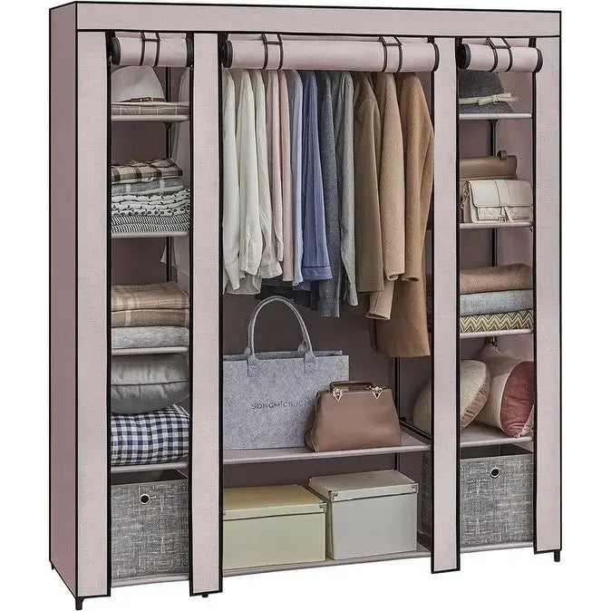 Tragbarer Kleiderschrank für Schlafzimmer - 30T x 117B x 162H cm