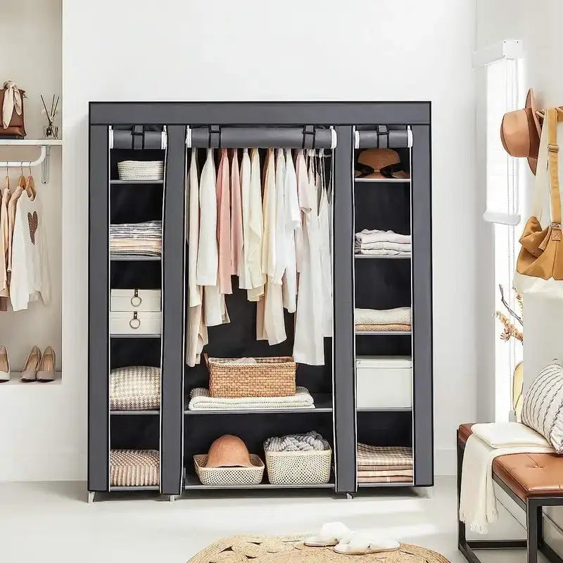 Tragbarer Kleiderschrank für Schlafzimmer - 30T x 117B x 162H cm