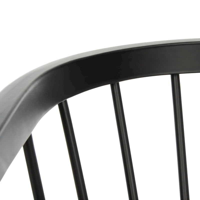 Esszimmerstuhl mit Spindellehne und beigem Kissen, 2er-Set – 56 cm B x 56 cm T x 76 cm H