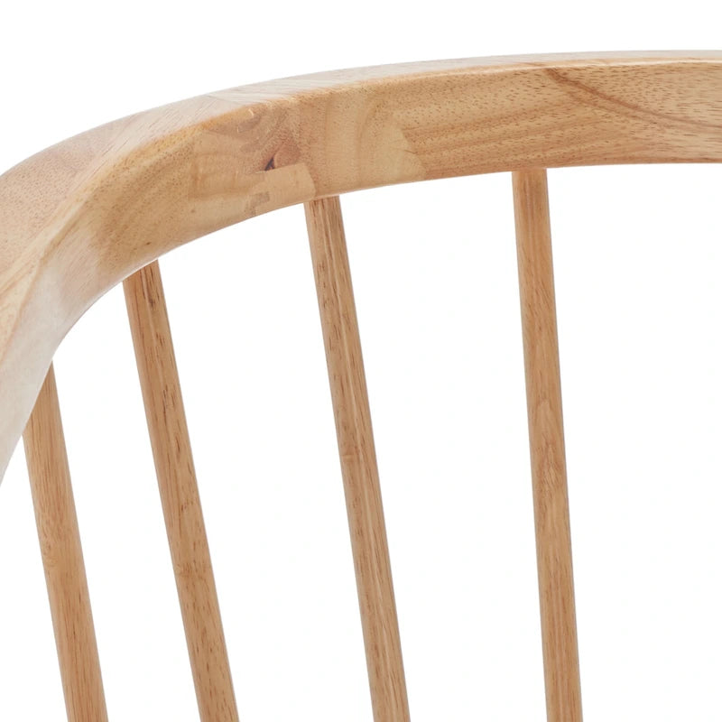Esszimmerstuhl mit Spindellehne und beigem Kissen, 2er-Set – 56 cm B x 56 cm T x 76 cm H