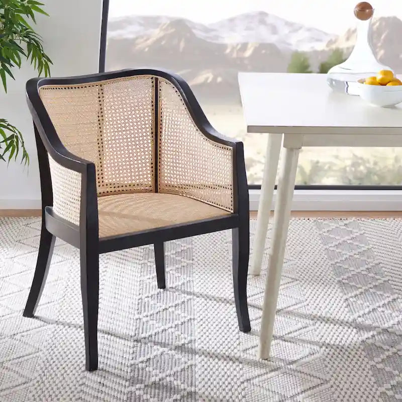 Moderner Esszimmerstuhl aus Rattan - 61 cm B x 61 cm T x 84 cm H