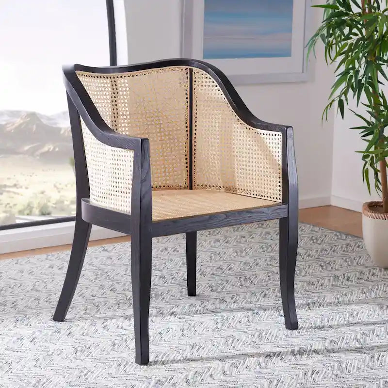 Moderner Esszimmerstuhl aus Rattan - 61 cm B x 61 cm T x 84 cm H