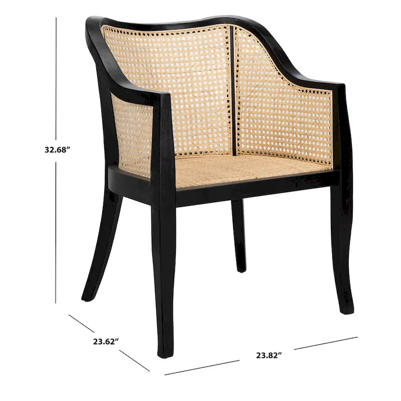 Moderner Esszimmerstuhl aus Rattan - 61 cm B x 61 cm T x 84 cm H