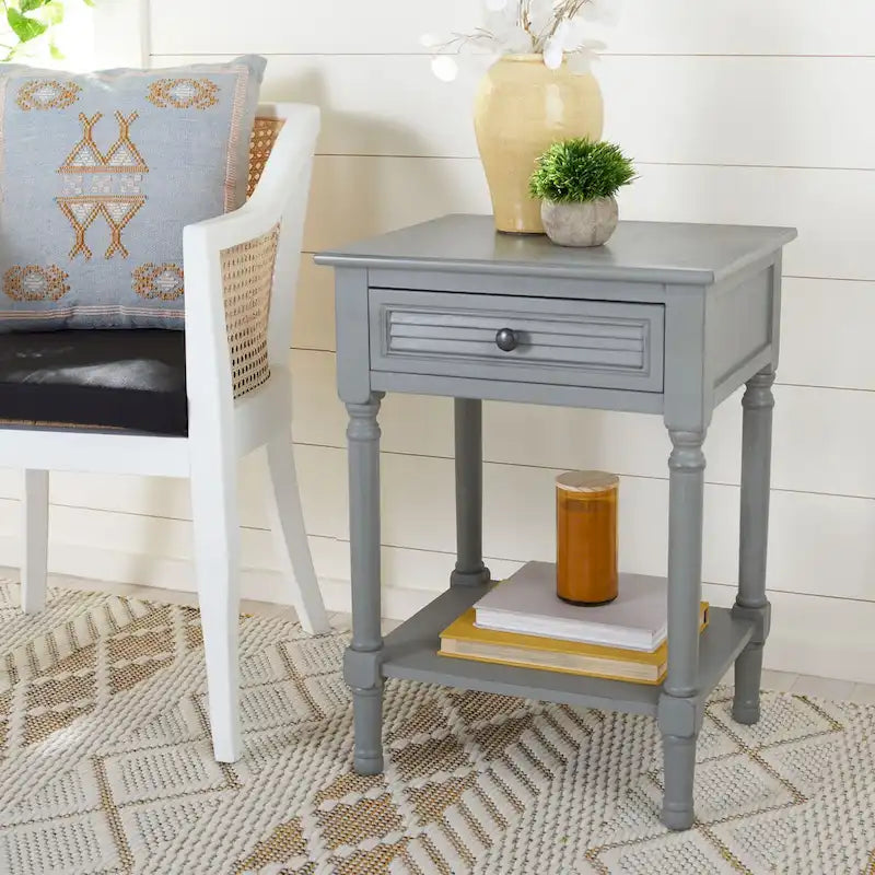 Nachttisch mit 1 Schublade, unterem Regal und Akzenttisch – 48,3 cm B x 40,1 cm T x 66 cm H