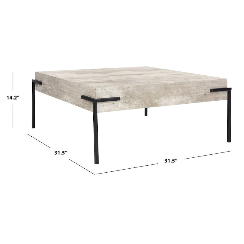 Quadratischer Couchtisch – 81 cm B x 81 cm T x 36 cm H