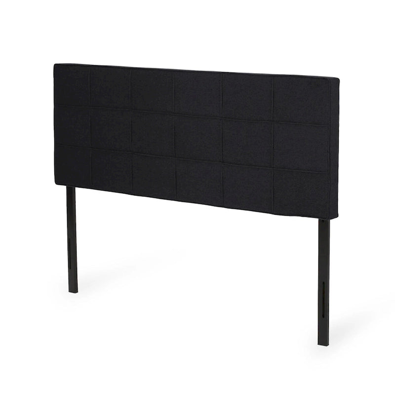 Kopfteil im Mid-Century-Stil für Kingsize-Bett, gepolstertes Kopfteil mit Knopfheftung (nur Kopfteil)