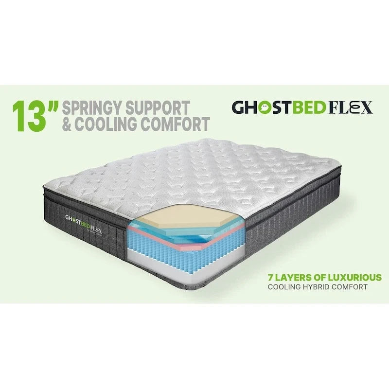 13" Flex Hybrid Matratze aus mittelhartem Memory-Schaum
