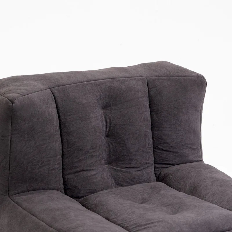 Flauschender Sitzsack - Superweiches Faulenzer-Sofa mit Memory-Schaum und Ottoman