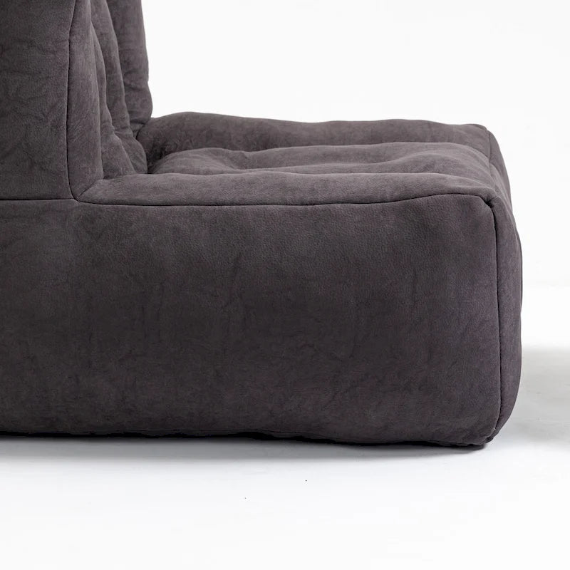 Flauschender Sitzsack - Superweiches Faulenzer-Sofa mit Memory-Schaum und Ottoman