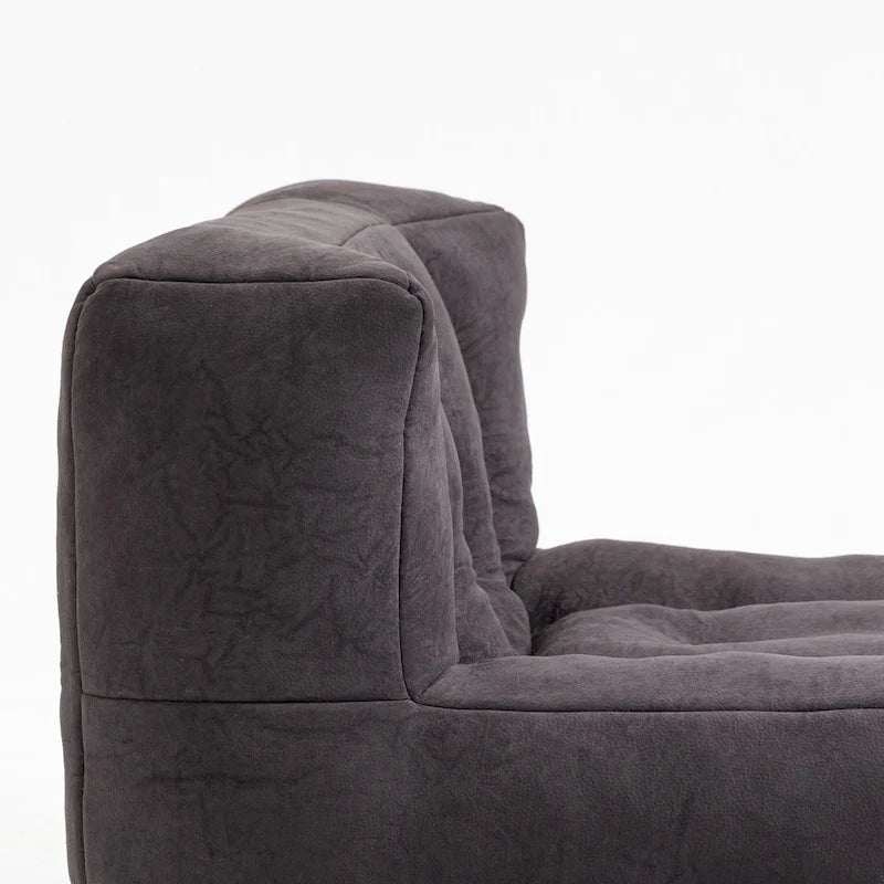 Flauschender Sitzsack - Superweiches Faulenzer-Sofa mit Memory-Schaum und Ottoman