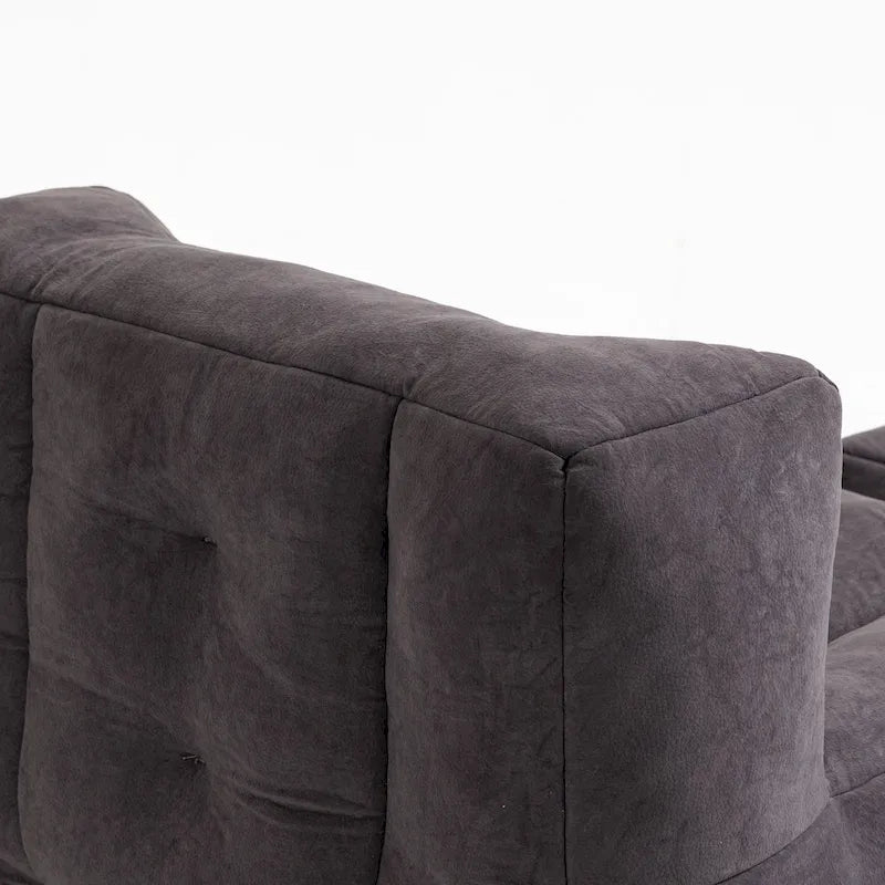 Flauschender Sitzsack - Superweiches Faulenzer-Sofa mit Memory-Schaum und Ottoman