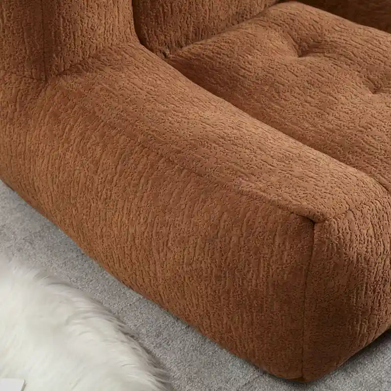 Flauschender Sitzsack - Superweiches Faulenzer-Sofa mit Memory-Schaum und Ottoman