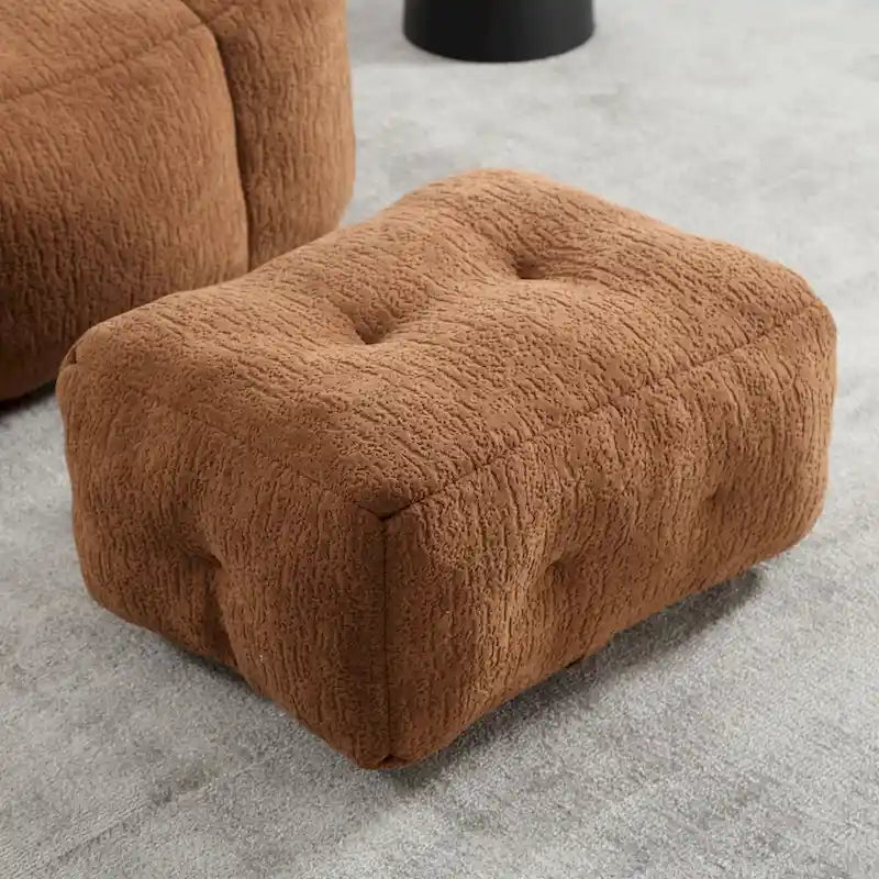Flauschender Sitzsack - Superweiches Faulenzer-Sofa mit Memory-Schaum und Ottoman