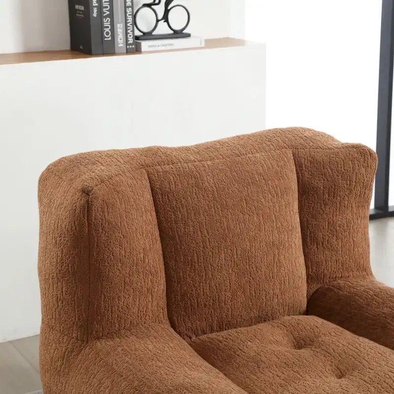 Flauschender Sitzsack - Superweiches Faulenzer-Sofa mit Memory-Schaum und Ottoman