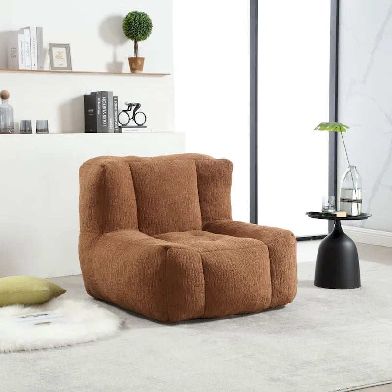 Flauschender Sitzsack - Superweiches Faulenzer-Sofa mit Memory-Schaum und Ottoman