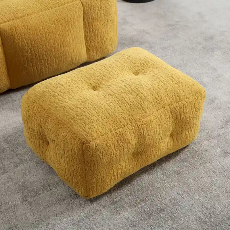 Flauschender Sitzsack - Superweiches Faulenzer-Sofa mit Memory-Schaum und Ottoman