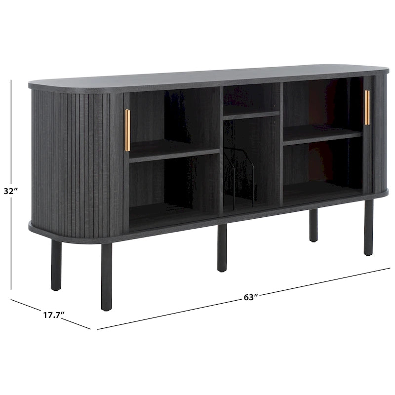 2 Rolladenschrank Sideboard / Medienbank - 160 cm B x 46 cm T x 81 cm H