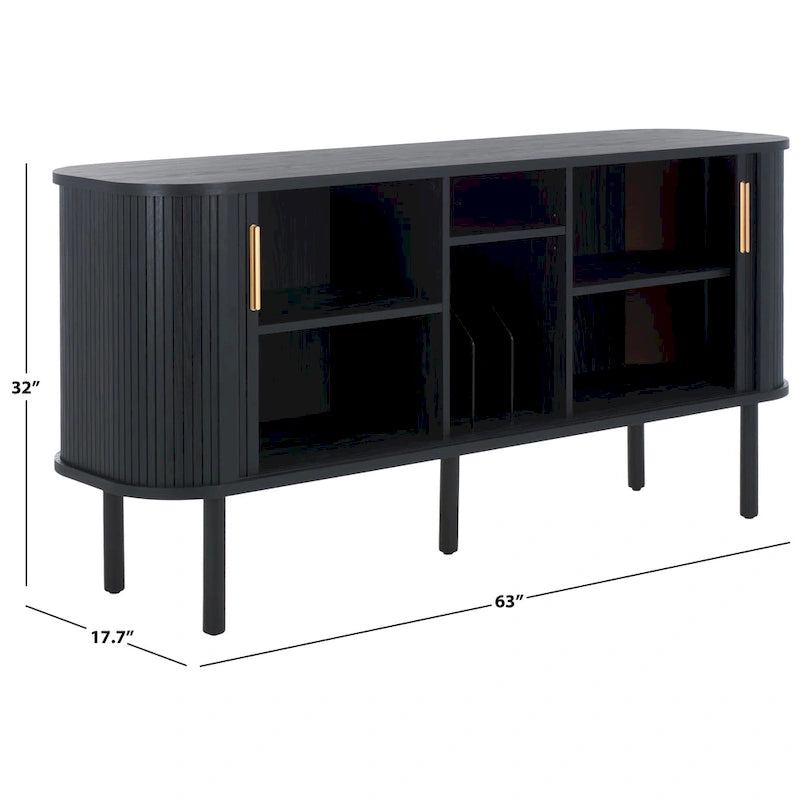 2 Rolladenschrank Sideboard / Medienbank - 160 cm B x 46 cm T x 81 cm H