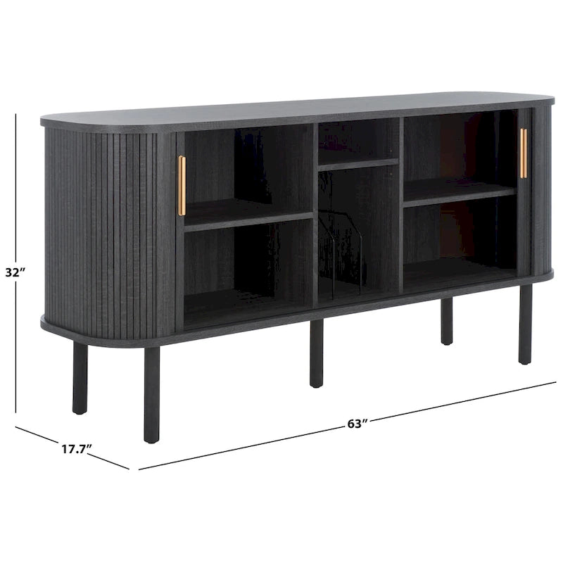 2 Rolladenschrank Sideboard / Medienbank - 160 cm B x 46 cm T x 81 cm H